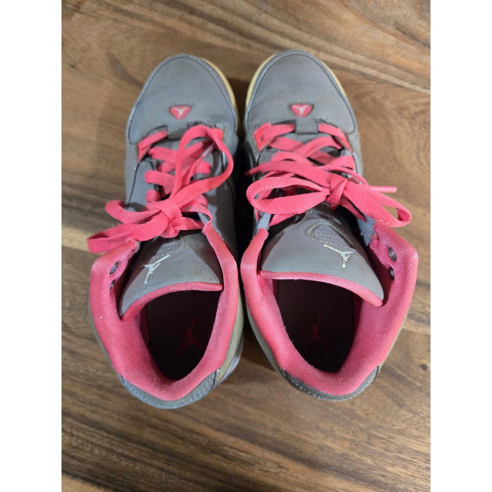 Nike Jordan‎ Kids High Top Sneakers Gray Pink Basketball Shoes Youth Size 5Y - Picture 7 of 10
